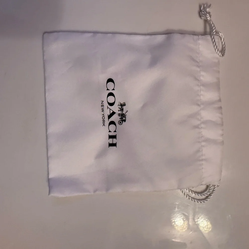 Coach White Drawstring Pouch - Picture 1 of 1
